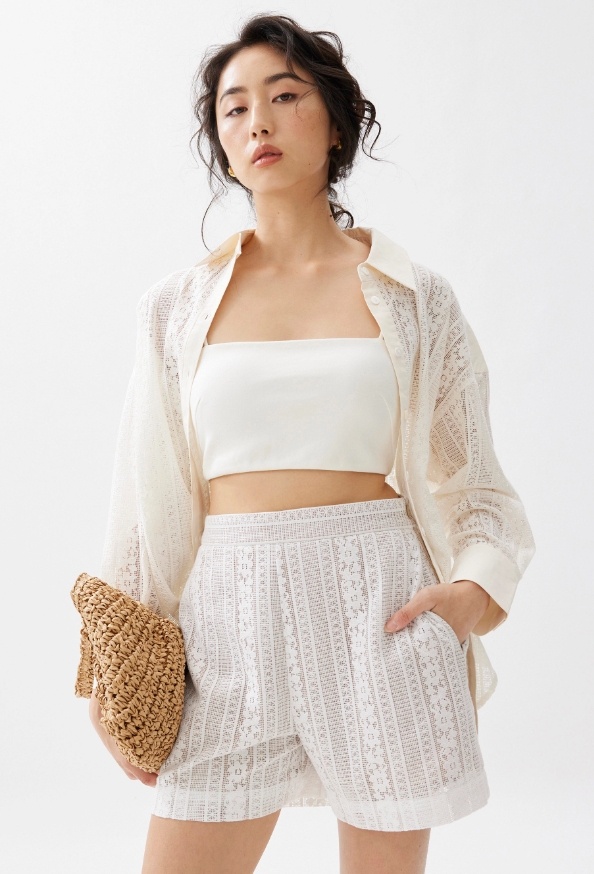 Lace A-line Shorts