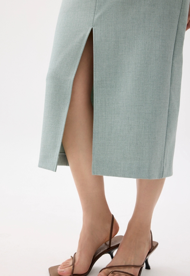 Tailored Column Midi Skirt - Image 2